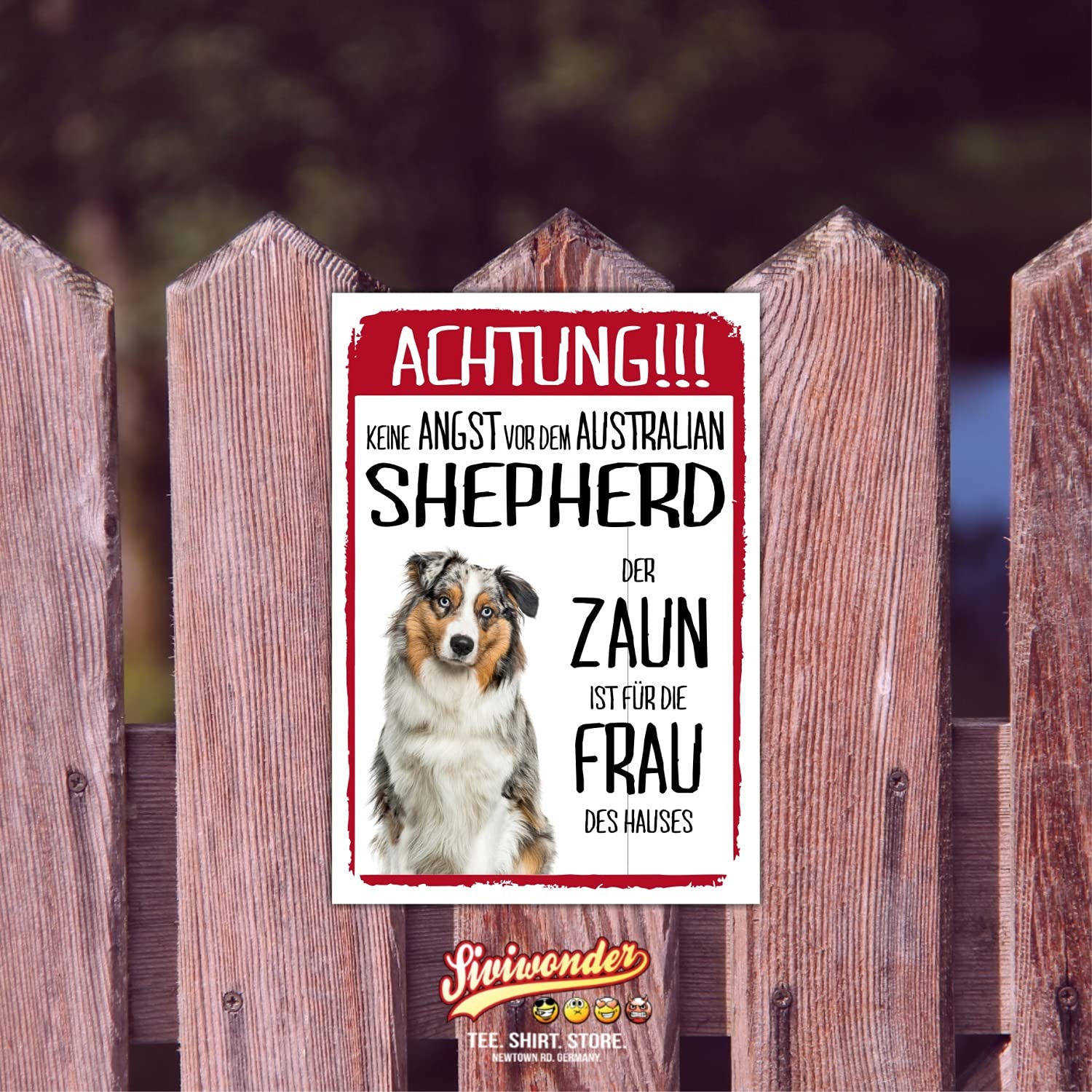 AdriLeo Warnschild 'Vorsicht Bullterrier' – Robustes Aluminiumschild Für Garten & Haus