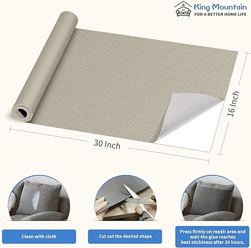 Vista 133 de KING MOUNTAIN Cinta de reparación de lona, parche para equipos para exteriores, 4 x 63 pulgadas, impermeable, autoadhesiva para reparar cubiertas
