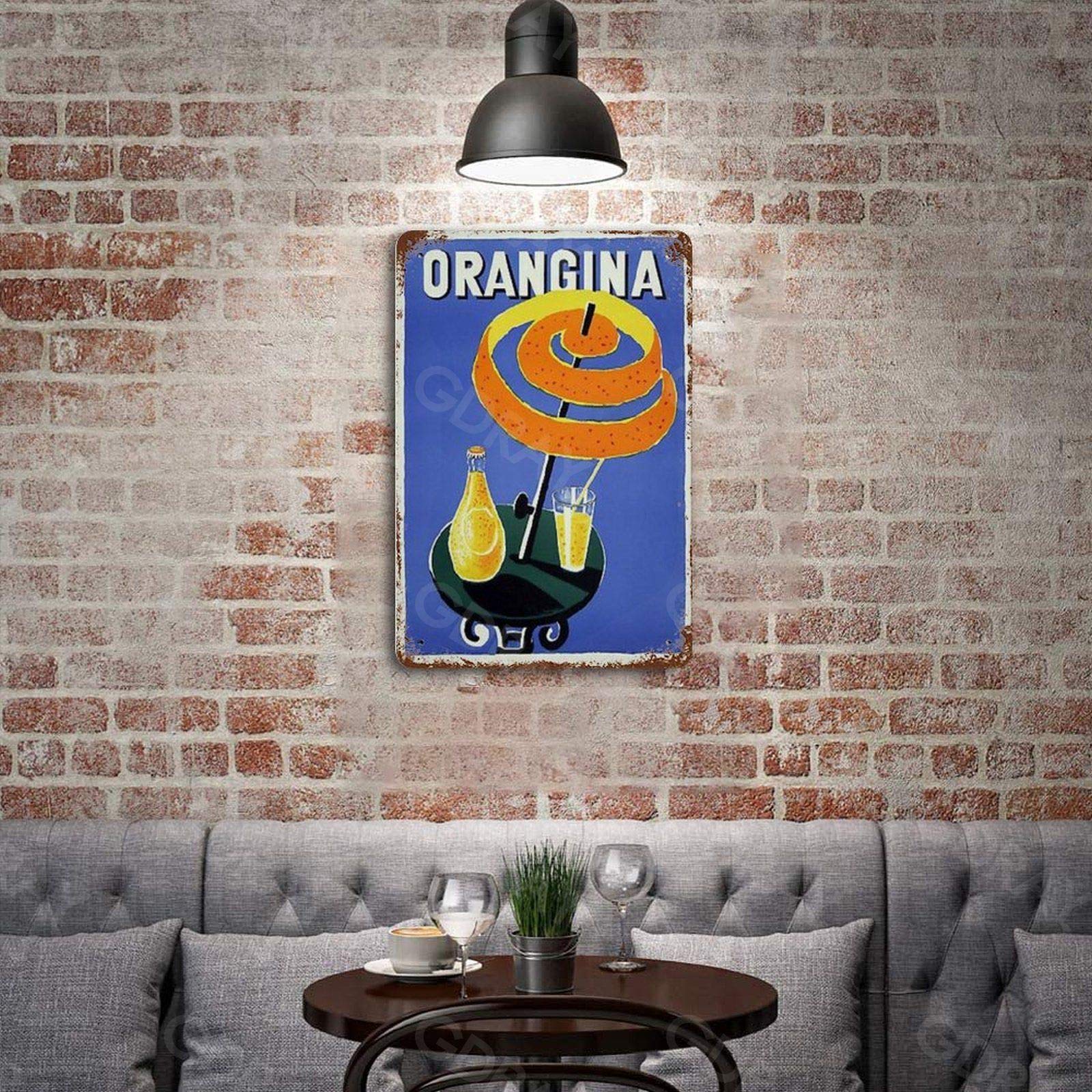 Plaque métal publicitaire 20x30cm bombée en relief : ORANGINA PLAGE Plaque métal publicitaire 20x30cm bombée en relief : ORANGINA PLAGE