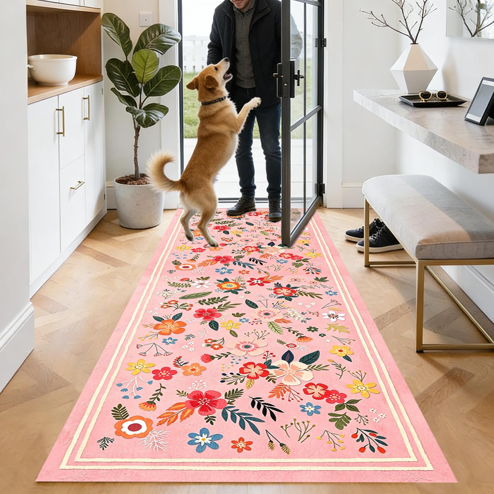 Tapis de Couloir Long, Tapis pour Cuisine Devant évier 60 x 450 cm
