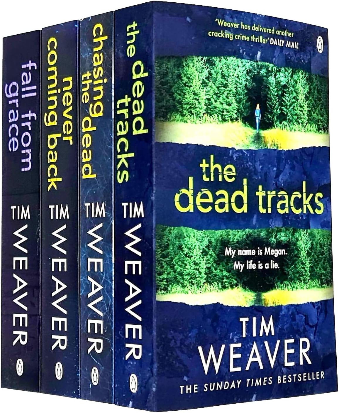 Tim Weaver David Raker Series 4 Books Collection Set (The Dead Tracks, Chasing The Dead, Never Coming Back, Fall From Grace)