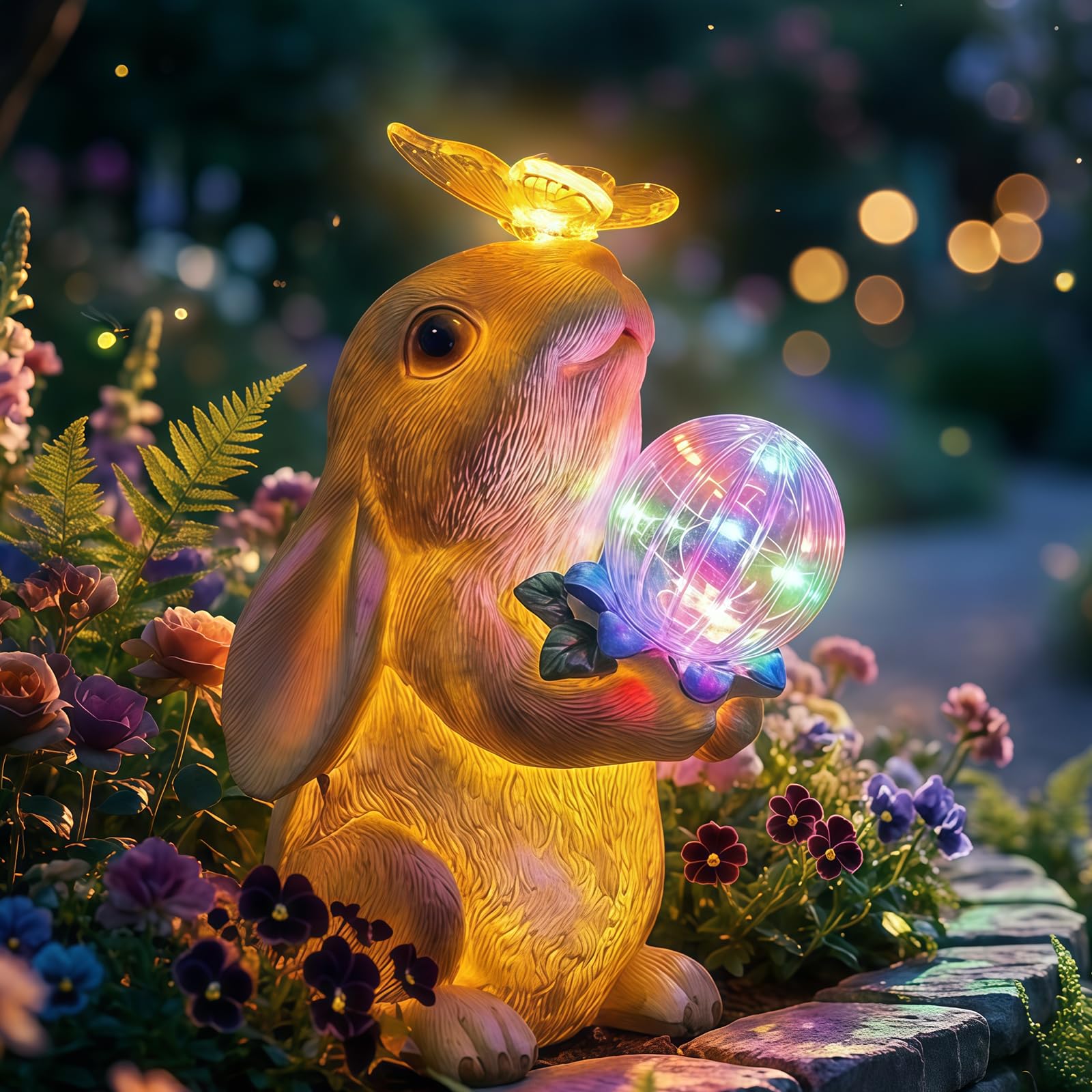 Photo 1 of VGYVGYCC Solar Bunny Garden Statue