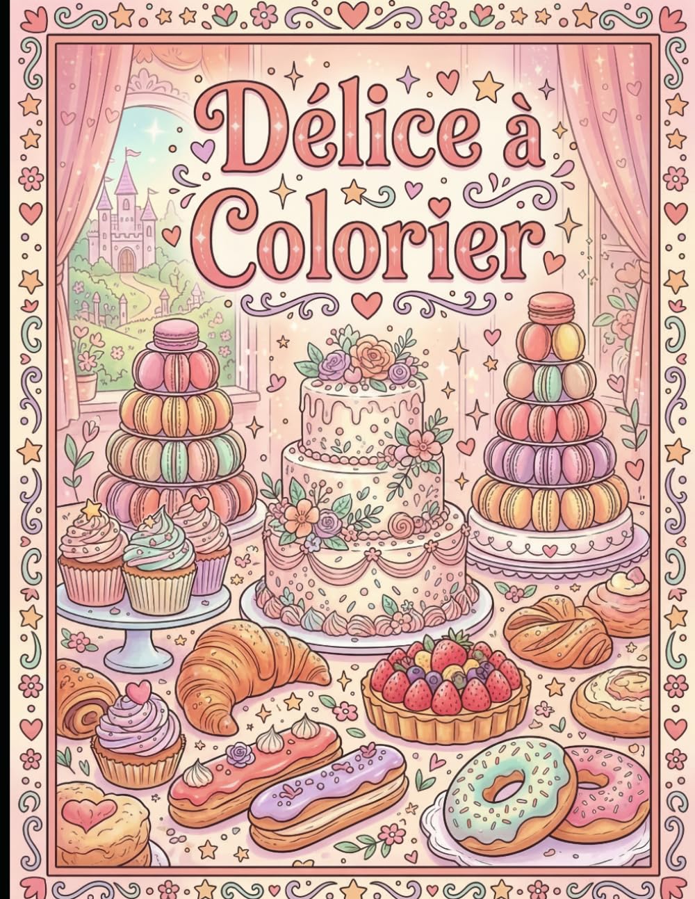 Délice à colorier: 30 pages de coloriage sur le thème de la pâtisserie