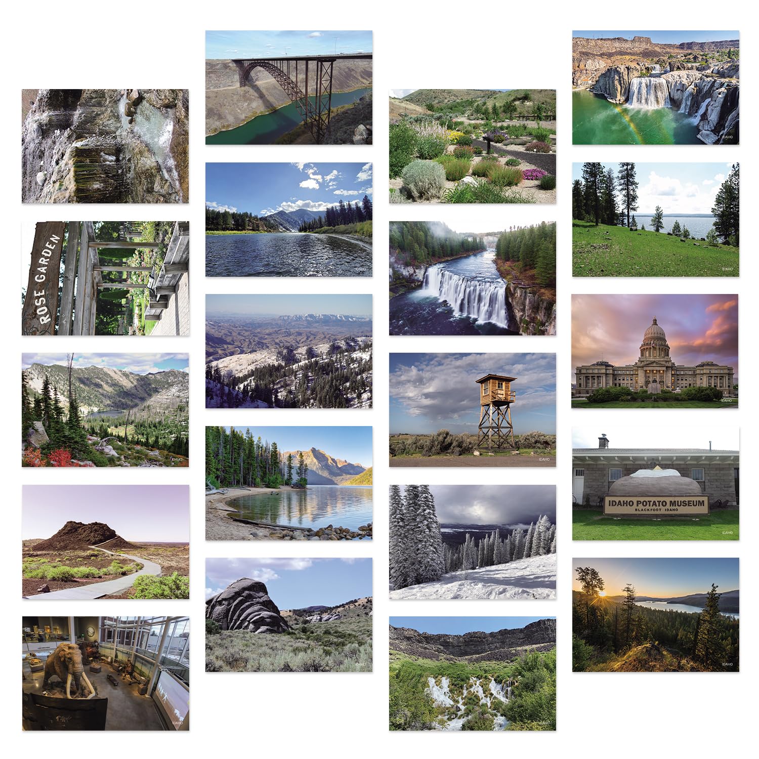 Dear Mapper Vintage United States Idaho Landscape Postcards Pack 20pc/Set Postcards from Around the World Greeting Cards for Business World Travel