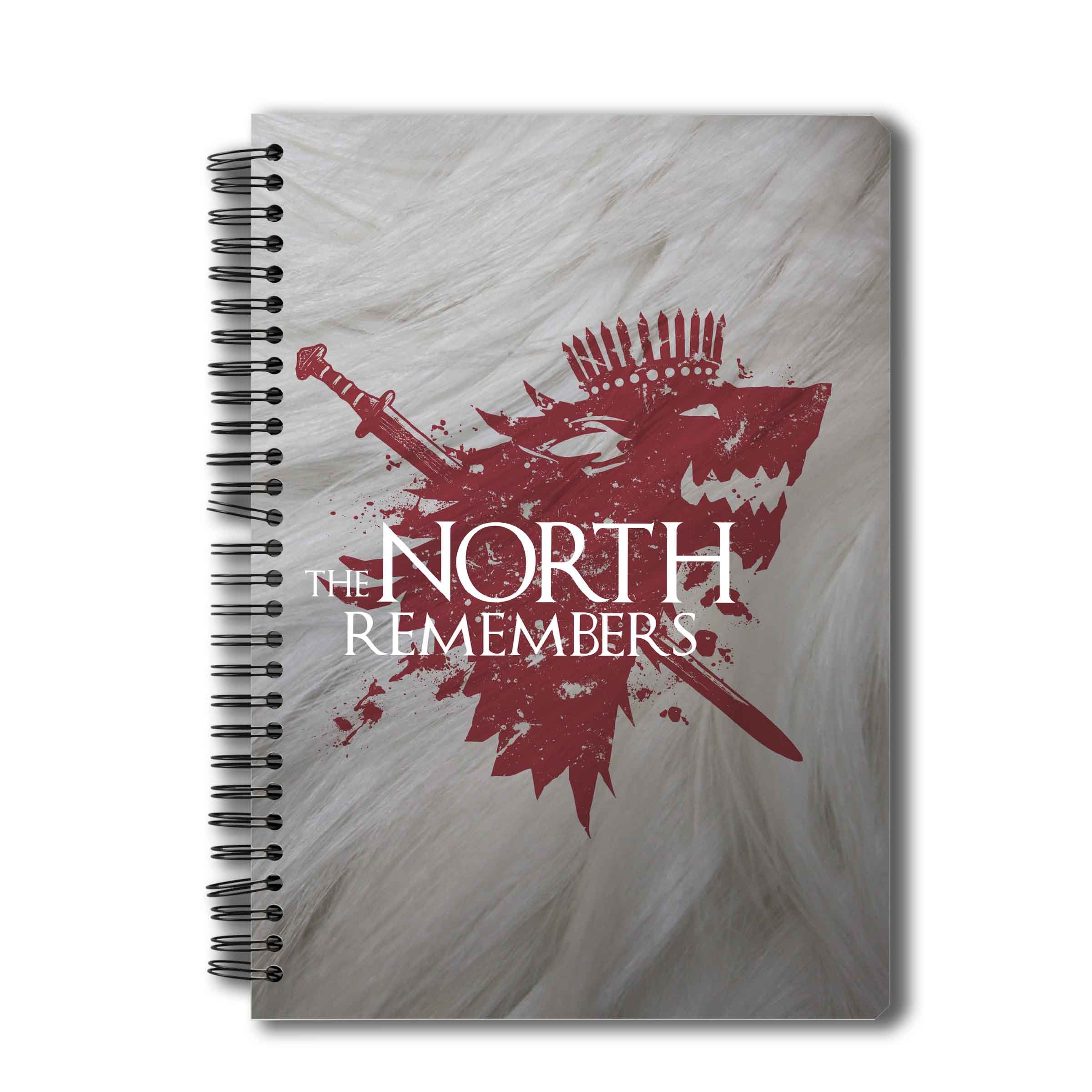 MC SIDD RAZZ Red Wolf Official "Game of Thrones" North Remembers Notebook (White)