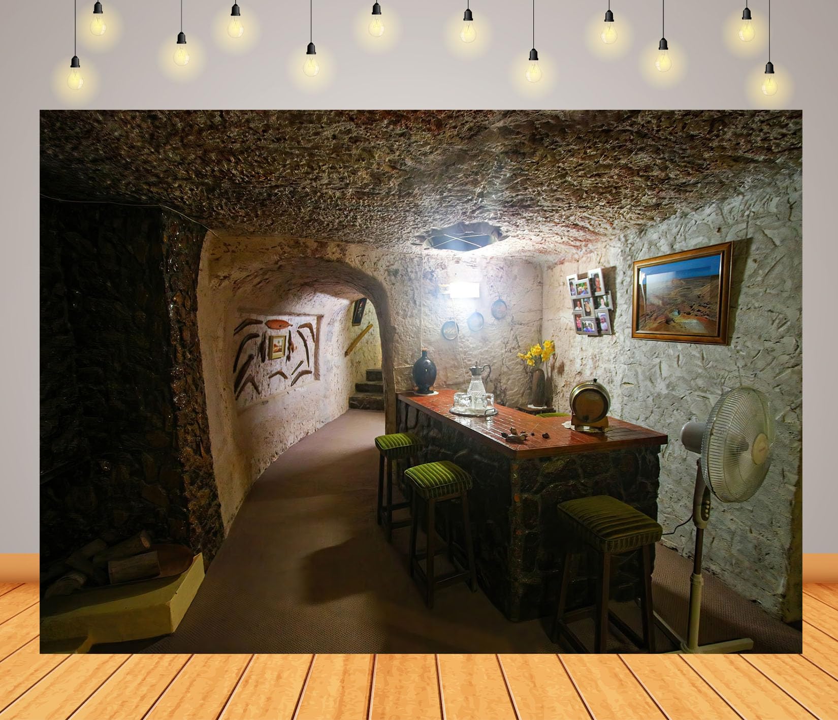 12x10FT (3.6x3m) Bar In Cantina Sotterranea Sfondo Fotografico