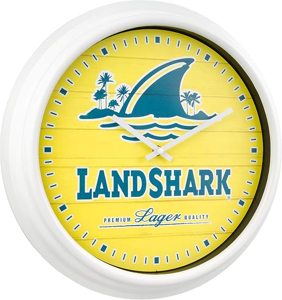 La Crosse Clock 433-3841LS 15.75 Inch Landshark Indoor/Outdoor Analog Wall Clock
