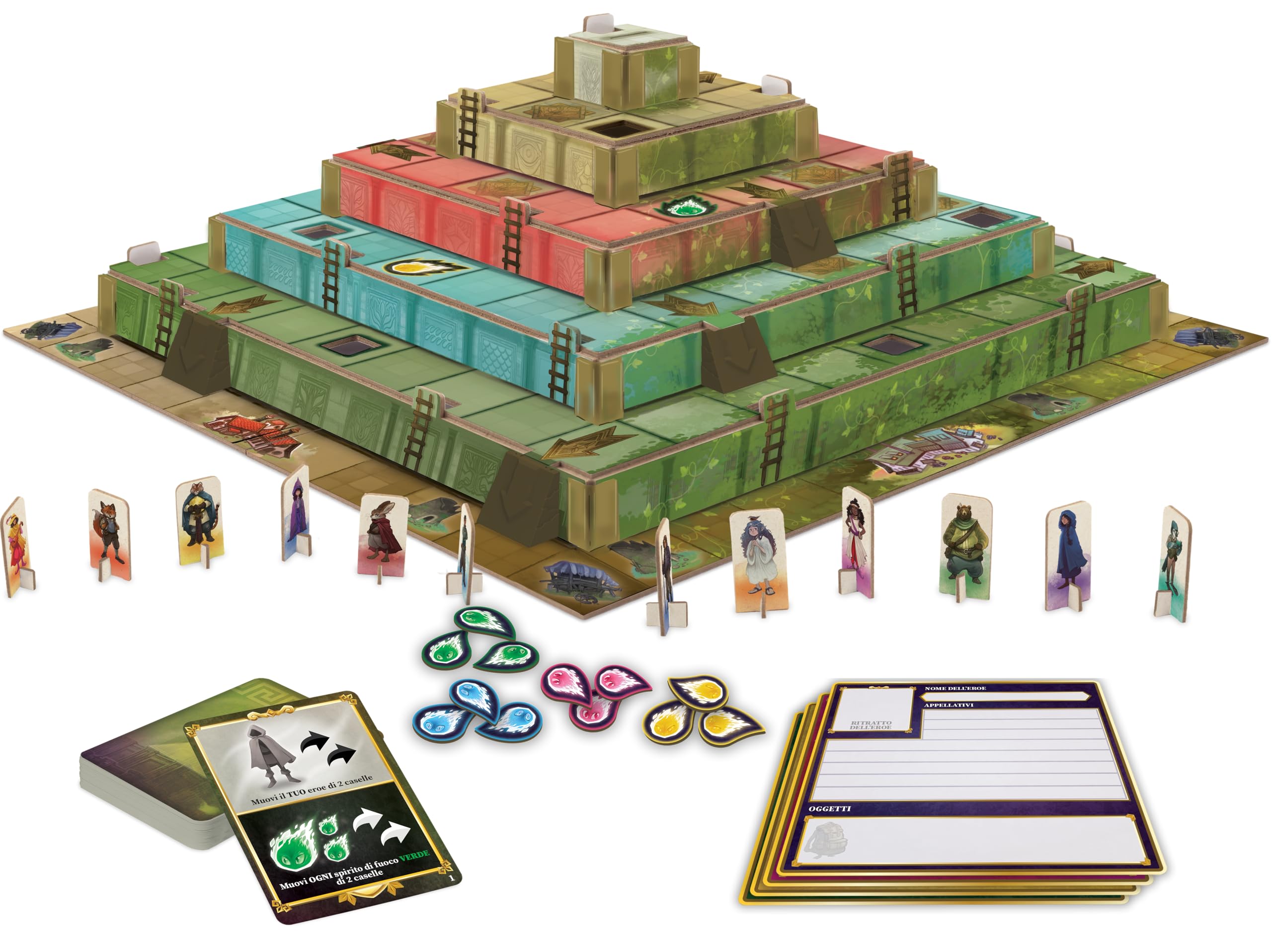 Asmodee Ziggurat gra planszowa, dla 2-4 graczy, 8+ lat, wydanie włoskie
