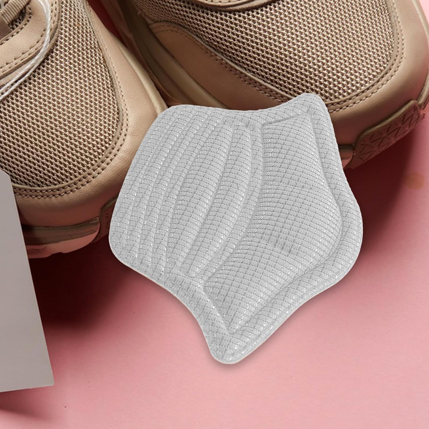 4 Pairs Heel Guards for Shoes Trim to Fit Mesh Sponge Gray