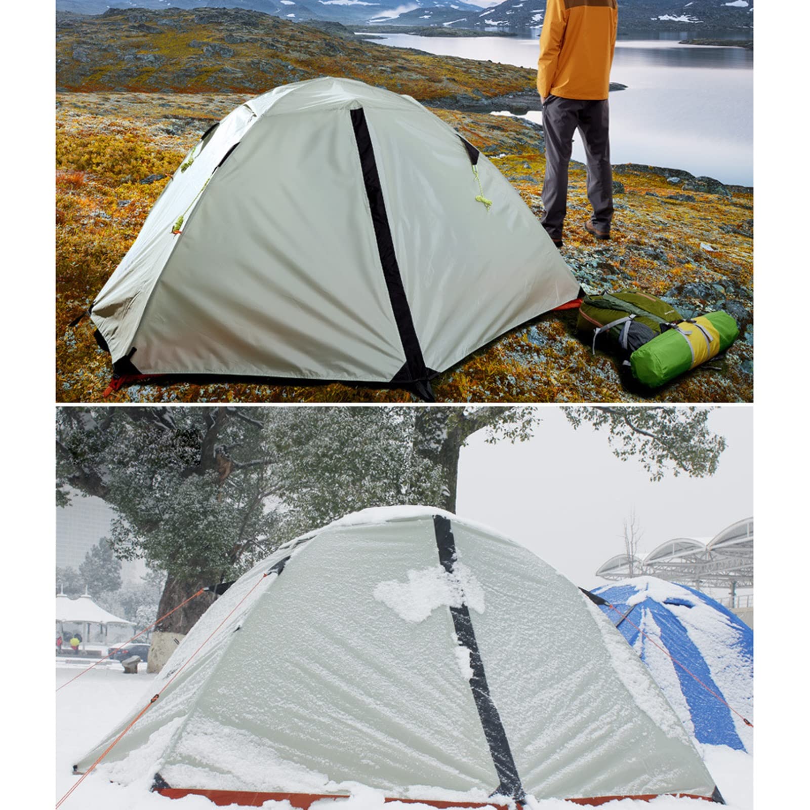 Amazon.co.jp: キャンプ用テント屋外二層超軽量アルミポール防水防風
