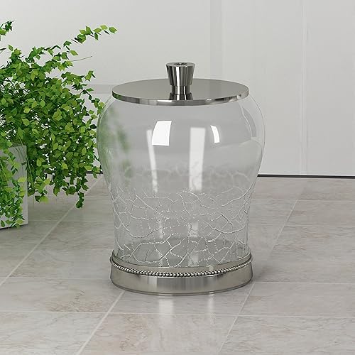 Miniatura 2 de nu steel Container Coyote Qtip - Dispensador organizador de almacenamiento de tocador de baño, recipiente, tarro de boticario para hisopos de