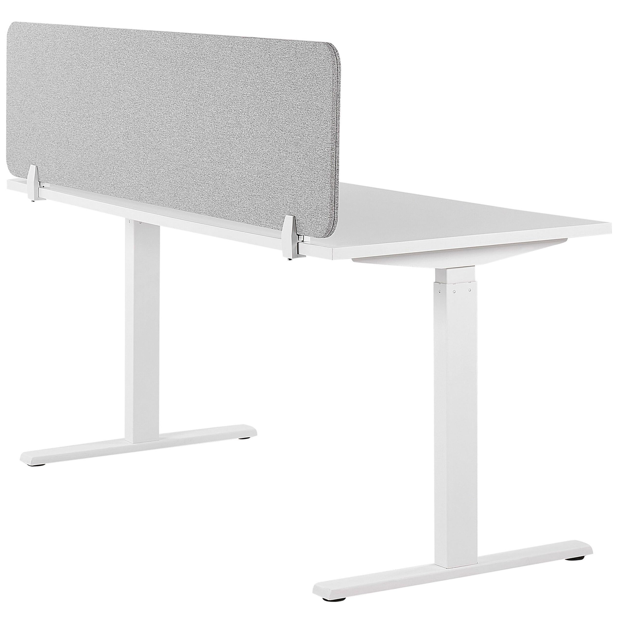 Beliani Pannello Divisorio Fonoassorbente in Pet 160 x 40 cm Grigio Chiaro