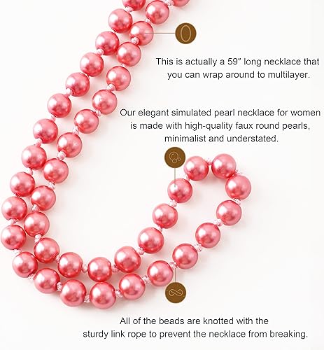 Miniatura 9 de BABEYOND - Collar de perlas sintéticas estilo art deco de la década de 1920 collar de perlas largas para fiesta de disfraces de estilo Gatsby