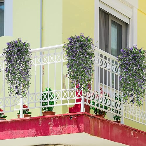 Miniatura 7 de Planta colgante de imitación, plantas artificiales, vegetación sintética, enredaderas falsas, plantas colgantes falsas para interiores y exteriores,