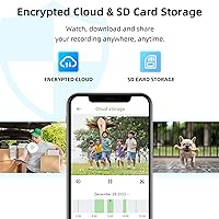 Vista 6 de Septekon 2K Security Cameras Wireless Outdoor 4 Pack, Solar Battery Powered Camera with Two Spotlights, PIR Motion Detection Siren, Color Night