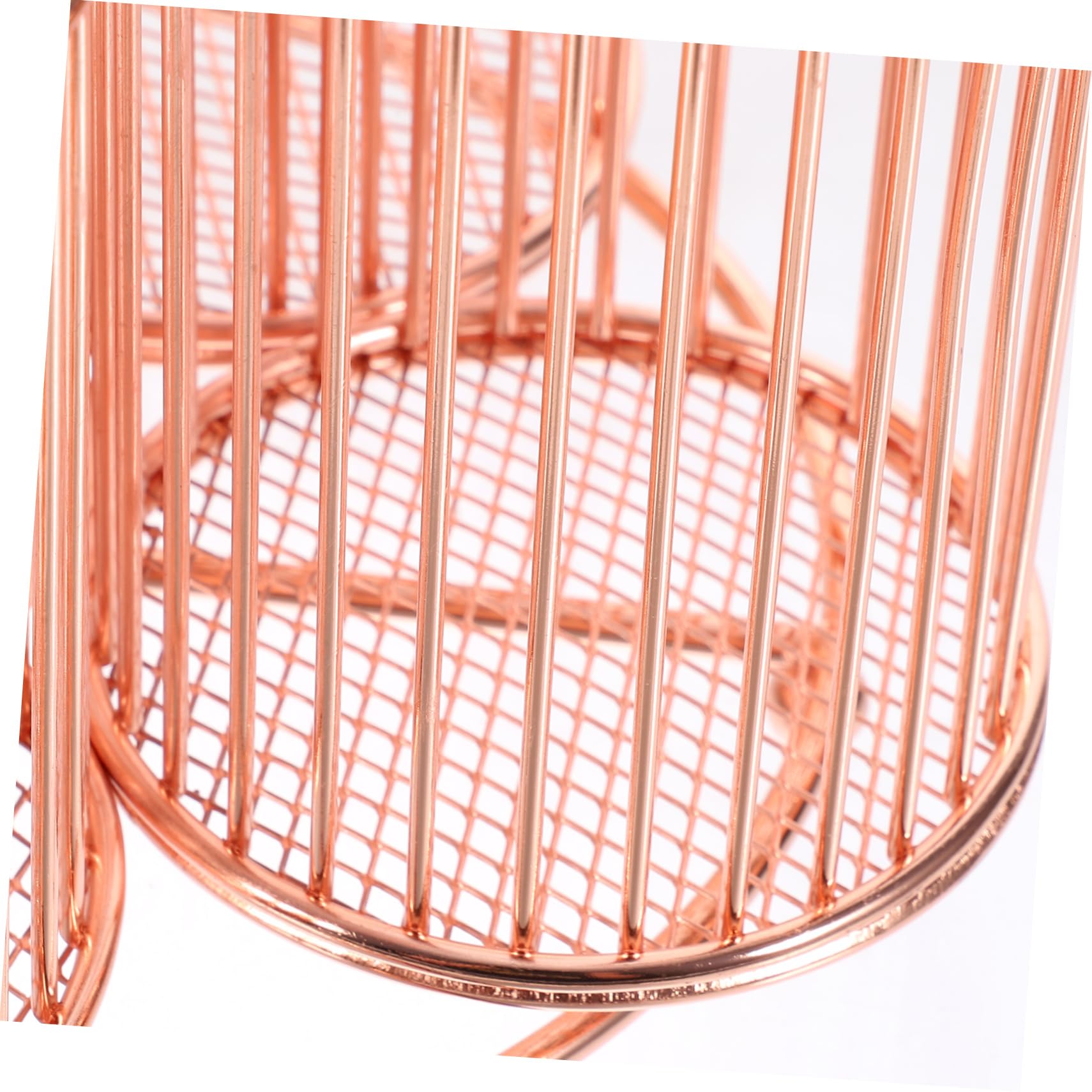 Portapenne Rotante in Metallo Rosa Resistente Organizer Per Cancelleria e Trucco Da Scrivania Contenitore Multifunzionale Con Scomparti Per Pennelli e Matite Accesso Facile e Strut
