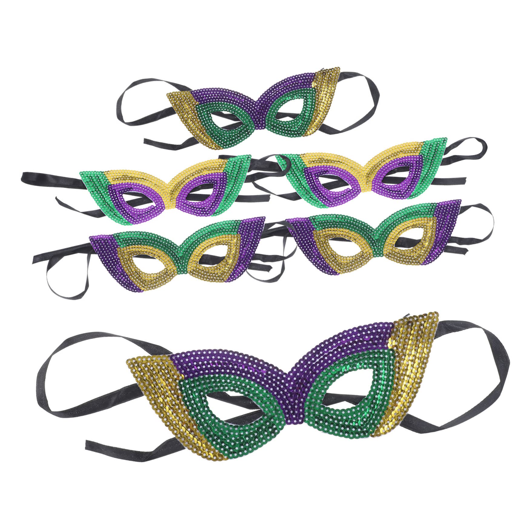 ABOOFAN 5 Juegos De De Mascarada Vintage Para Carnaval Mardi Gras Cosplay De Fiesta Para Mujer 6 Piezas X 5