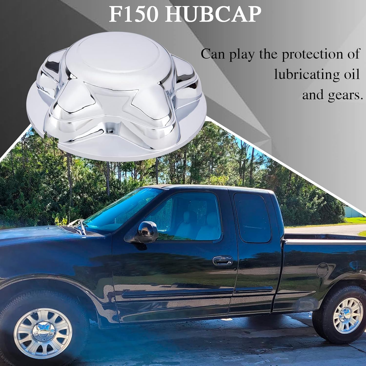 7 Inch Chrome Center Caps Compatible with Ford 1997-2003 F150 F-150 97-02 Expedition - F150 Hubcaps with 5-Lug Steel Wheel (4Pcs)