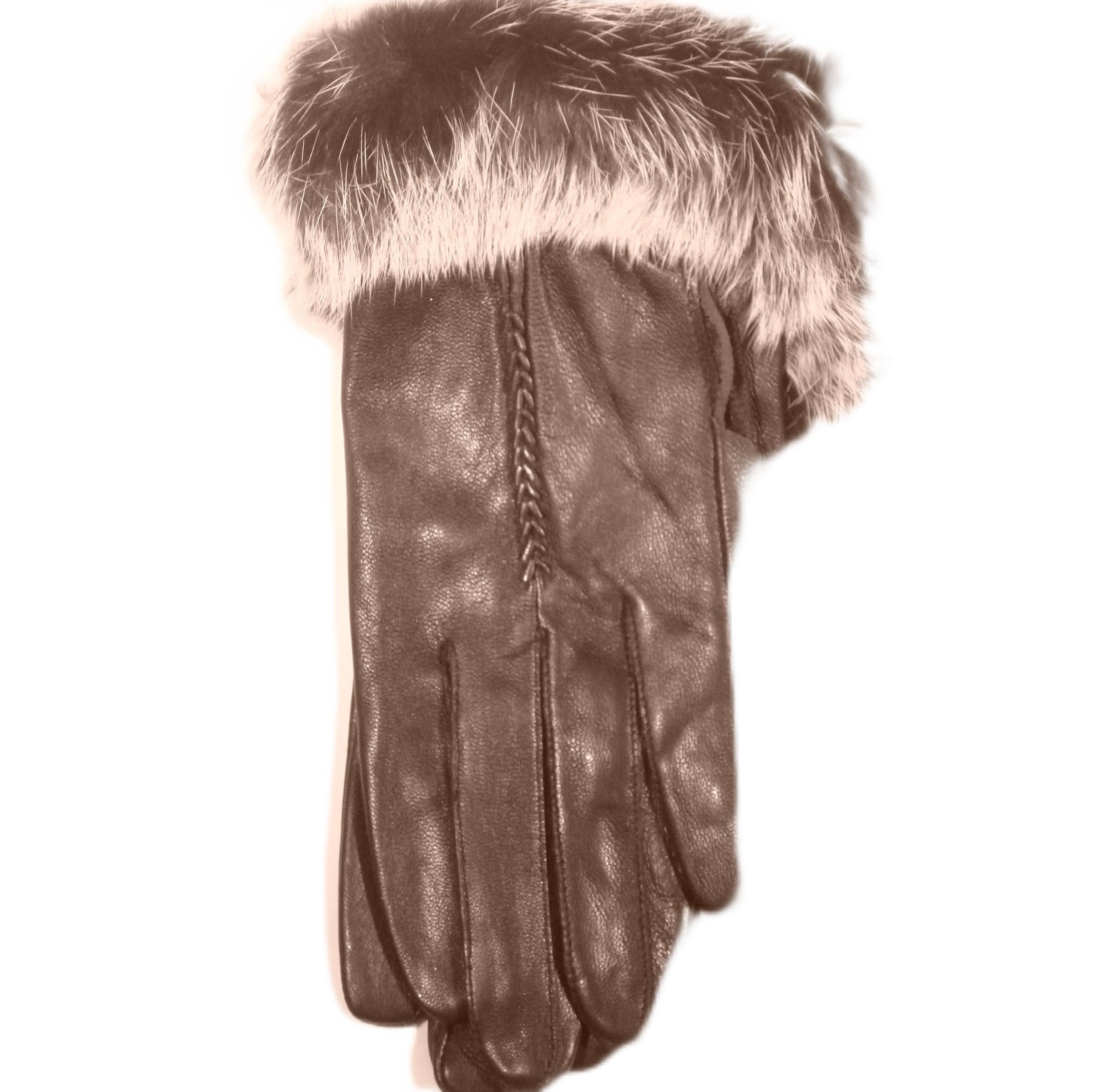 Genuine Black Soft Leather Waterproof and Microfiber Lined Luxurious Looking Gloves for Women and Teens (large/xlarge)