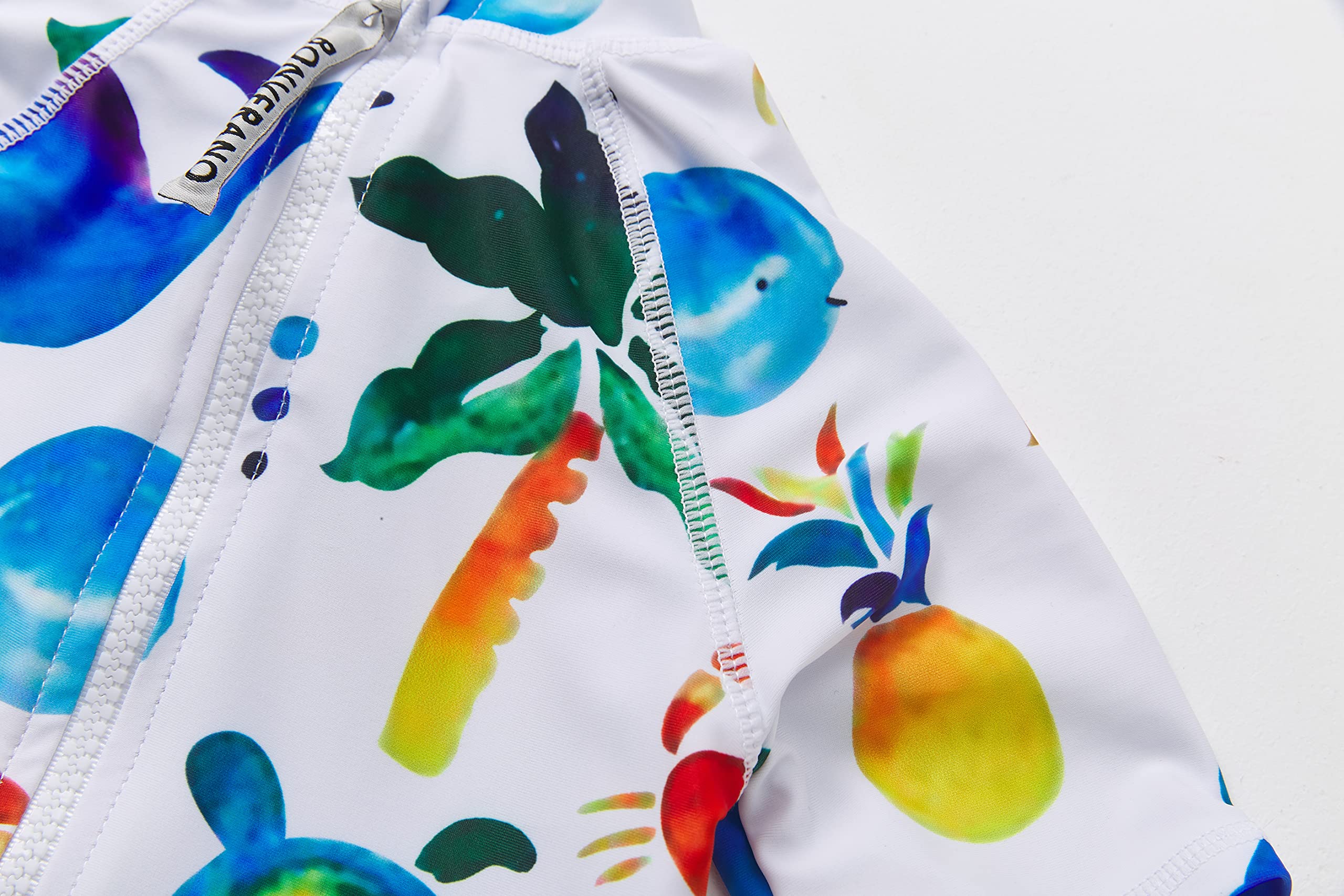 BONVERANO Baby Junge EIN stück Kurzärmel-Kleidung UV-Schutz 50+ Badeanzug MIT Einem Reißverschluss