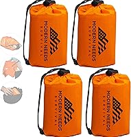 Vista 11 de MODERN NEEDS Emergency Sleeping Bag Survival – Thermal Blanket & Bivy Sack Emergency Bivy & Survival Blanket Outdoor Sleeping Bag & Hiking