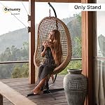 Outsunny Suspension Hammock Stand chaise Hammock stand C Stand acier résistant pour suspension Hammock Air Chaise à balançoire de porche à l'extérieur (uniquement pour la construction)
