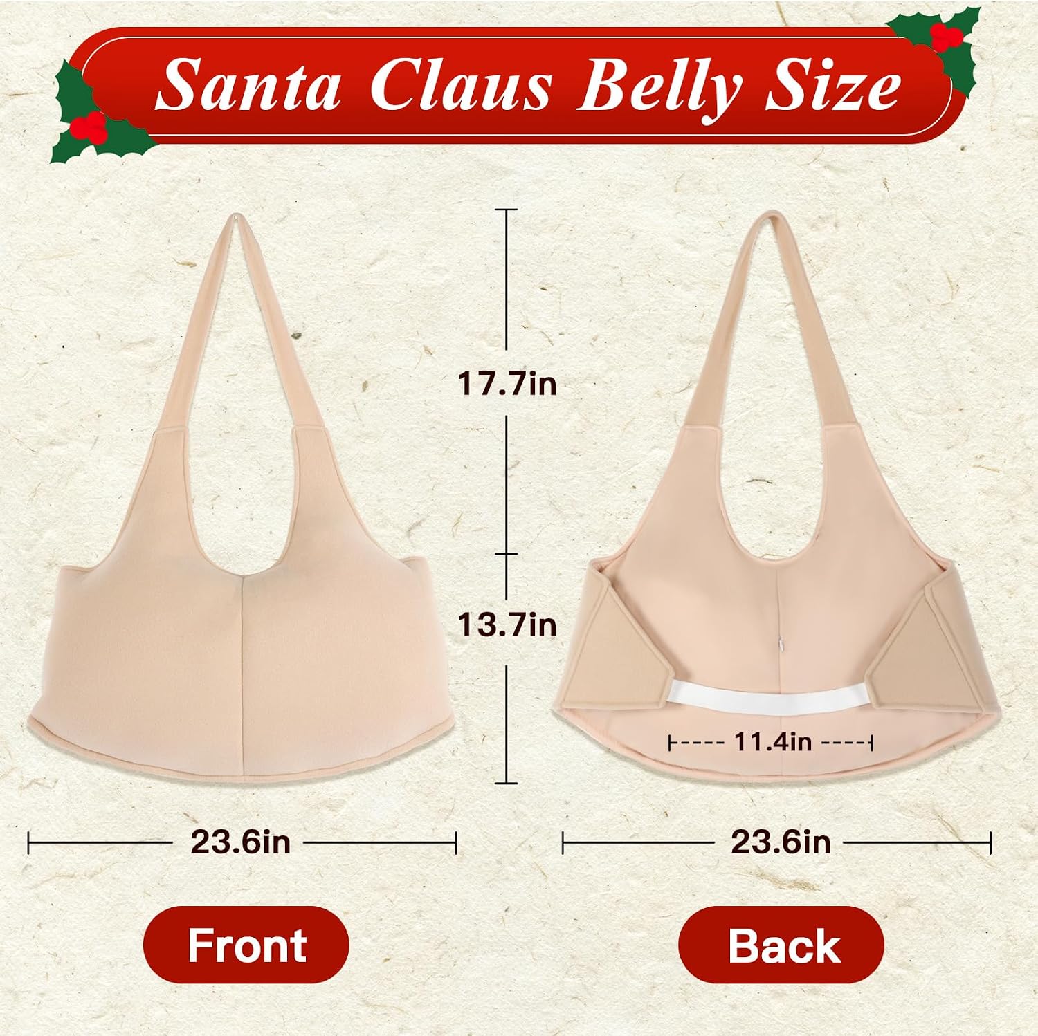 Santa Belly Fat Stuffer Costume for Santa Claus Men Suit Padded