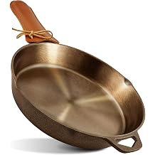 Modern Innovations 10 Inch Cast Iron Skillet, Pre-Seasoned Smooth Polished Surface, Heavy-Duty, Naturally Non-Stick 100% Cast Iron Frying Pan- Saute, Sear & Grill on Campfires, Stoves & Ovens