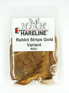 Hareline Fly Tying Rabbit Strips - Gold Variant