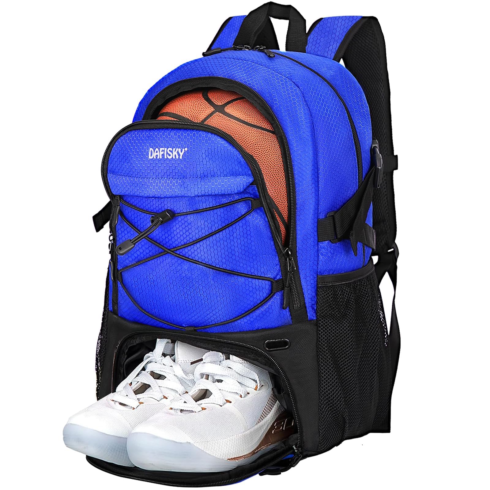 DAFISKY Basketball Backpack with Ball Compartment – Large Basketball Bag with Shoes compartment Sports Equipment Bag for Soccer Ball,Volleyball,Gym,