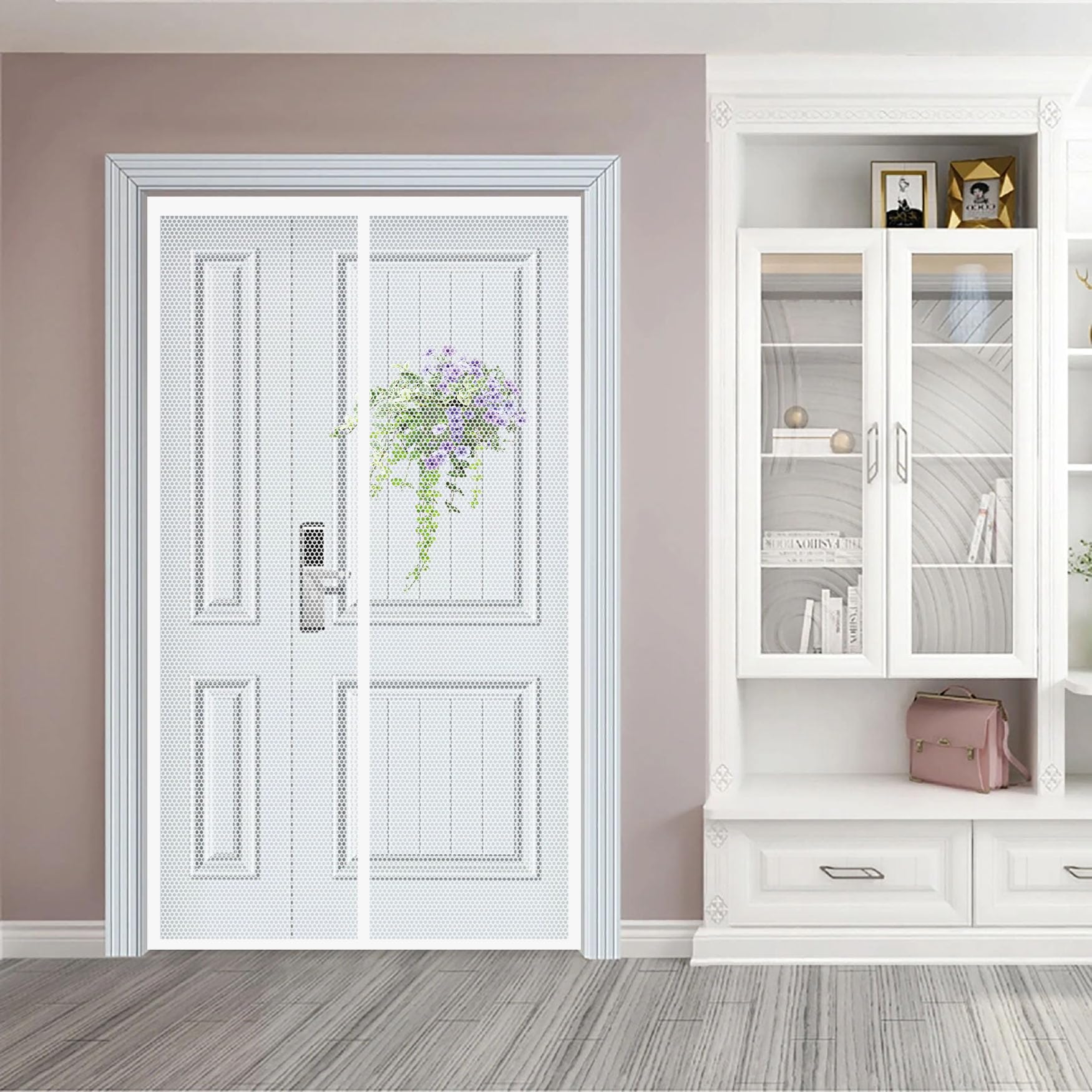 Moustiquaire porte fenetre aimantee 88 x 260 rideau anti moustique blanc