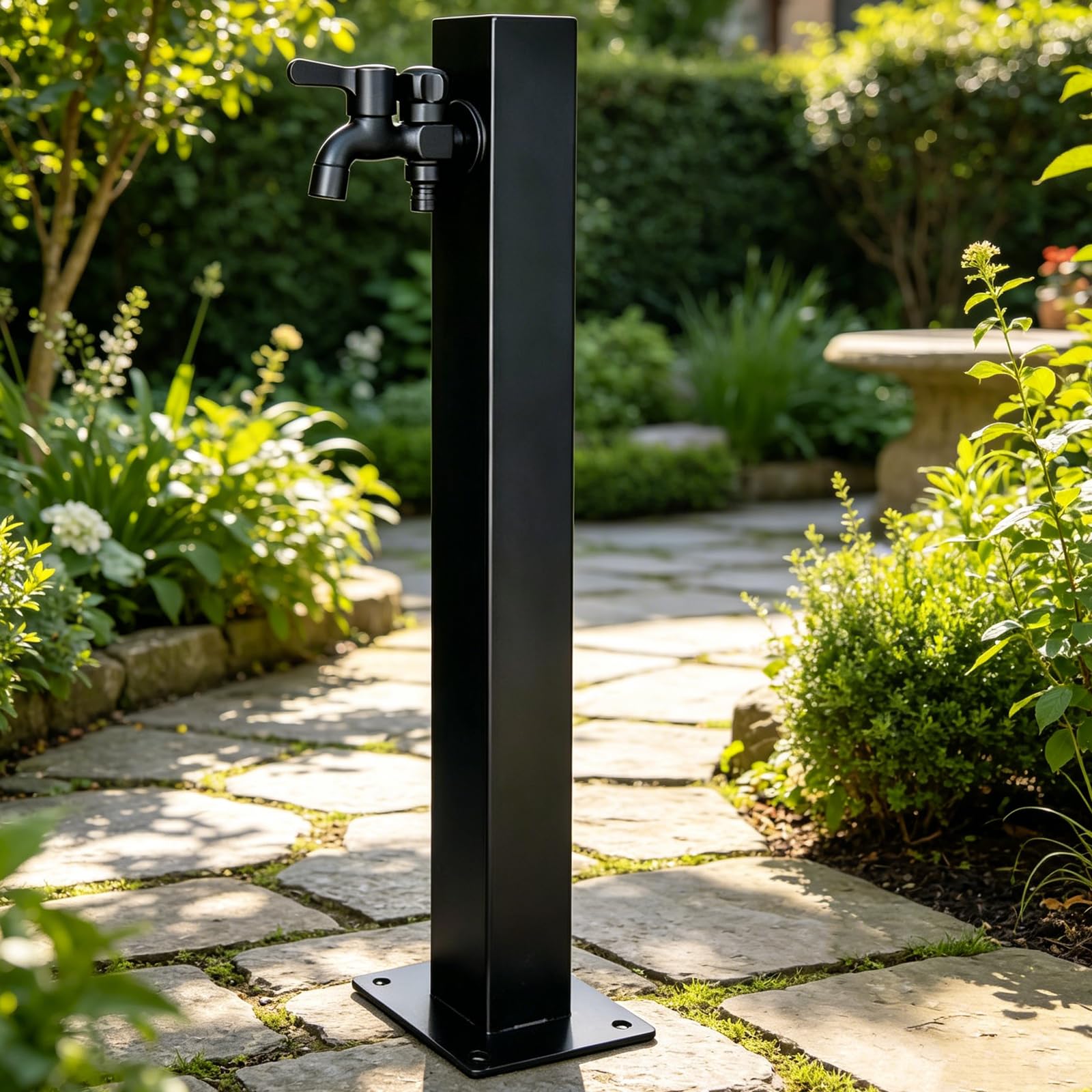 Columna De Agua De Jardín Con Grifo,Grifo De Columna Exterior,Fuente Jardin Exterior, Resistente A Heladas, Fuente Decorativa Y Dispensador De Agua,Para Jardín, Patio Y Riego De Césped