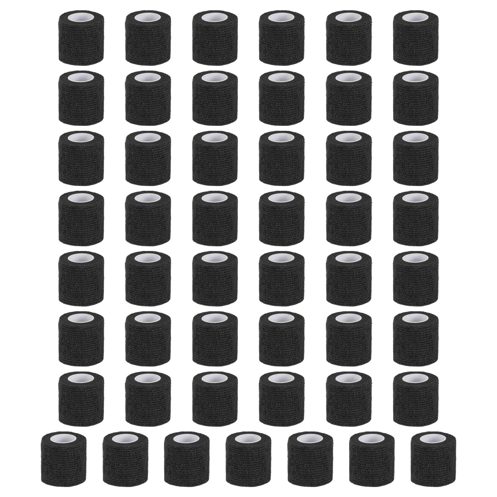 PATIKIL Self Adhesive Bandage Wrap 177" x 2", 50 Pcs Elastic Self Adherent Self Breathable Wrap Tape for Sport Stretch Athletic Wrist Ankle Outdoor Tape, Black