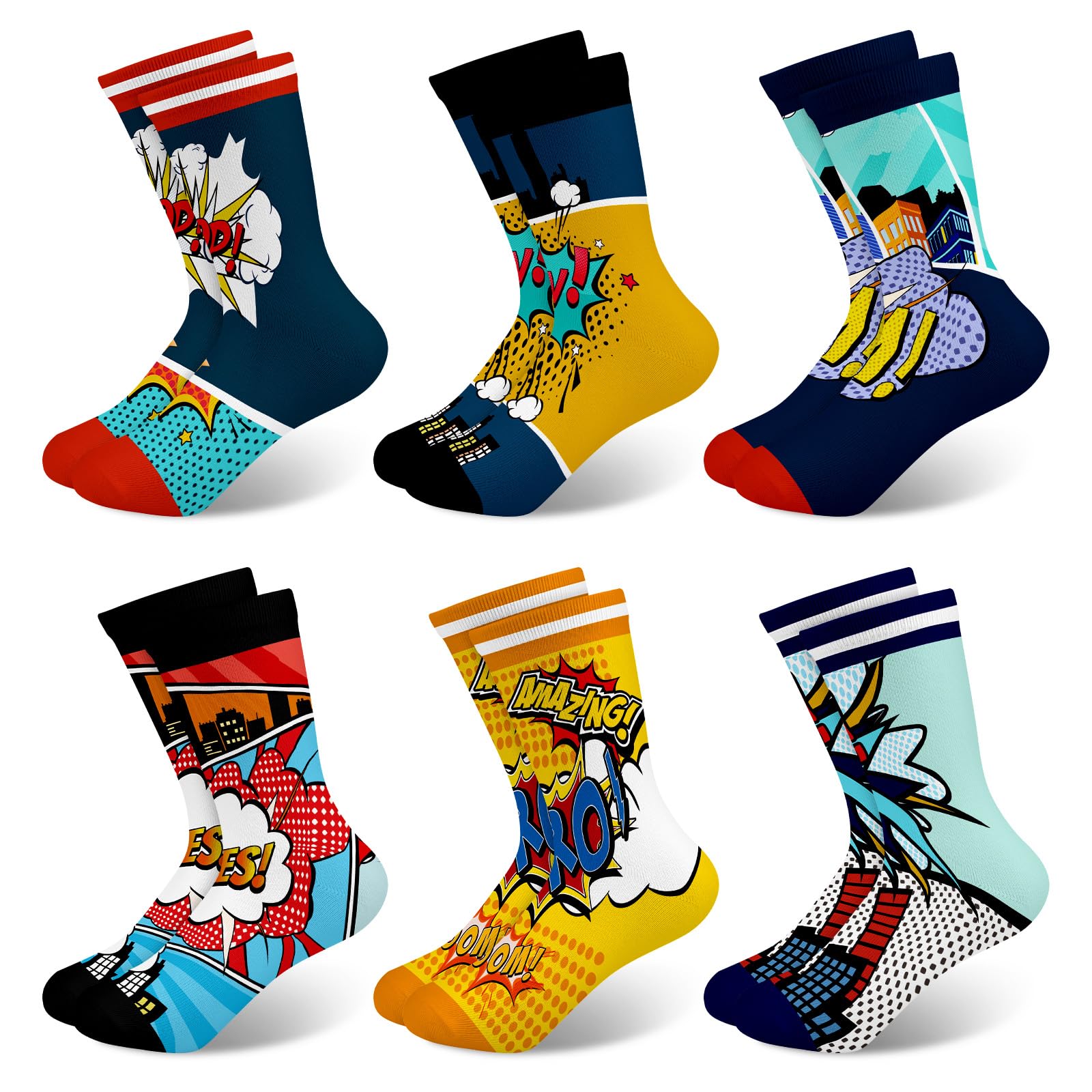 Queenshin Jungen Schulkind Socken Kinder Lustige Bunte Raket