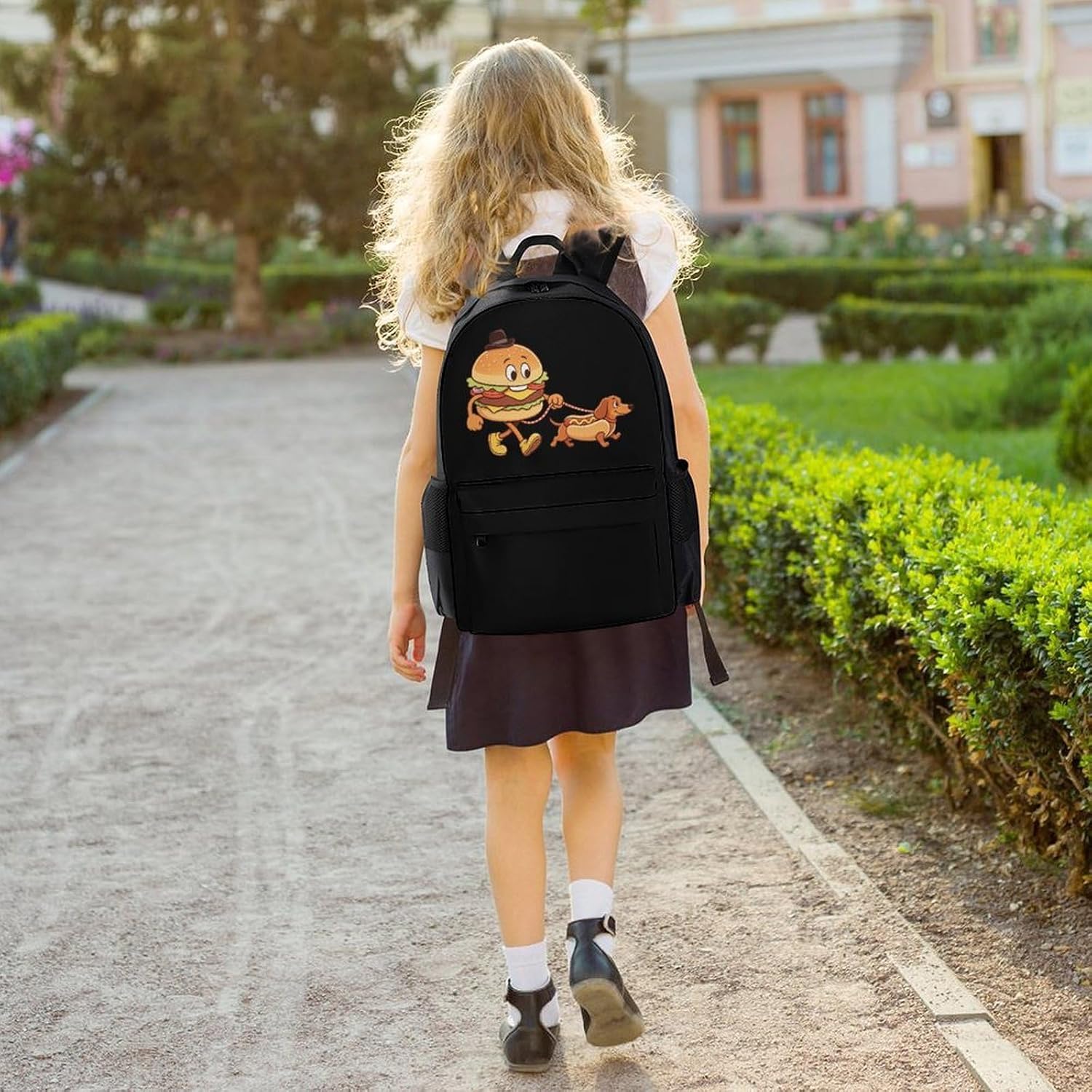 Burger Walking Hot Dog Dachshund Backpack Lightweight Backpacks Work Bag