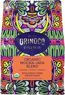 Orinoco Organic Mocha-Java Blend 2.5lb bag, Medium Roast, Whole Bean Coffee, 100% Organic Fair Trade Arabica beans…