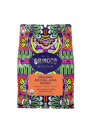 Orinoco Organic Mocha-Java Blend 2.5lb bag, Medium Roast, Whole Bean Coffee, 100% Organic Fair Trade Arabica beans...