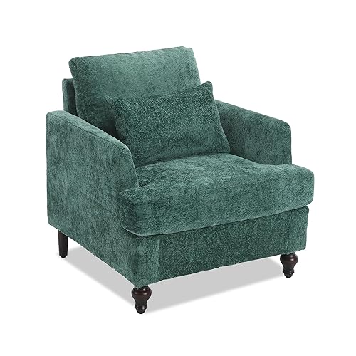Mid Century Modern Accent Armchair for Living Room, Chenille Fabric