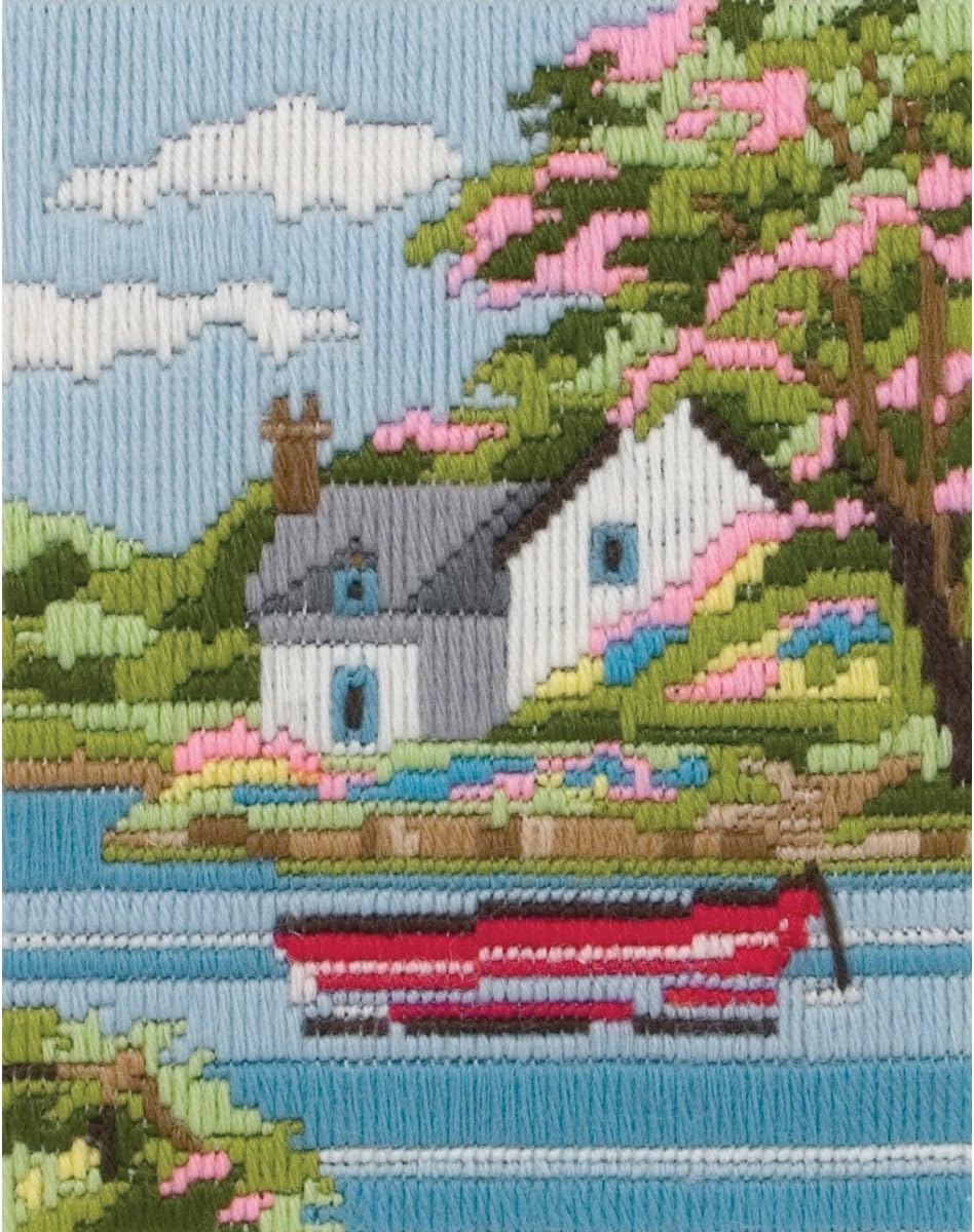 Anchor Maia Spring Days Long Stitch Kit, 7 by 5-1/2-Inch, Stitched in Wool