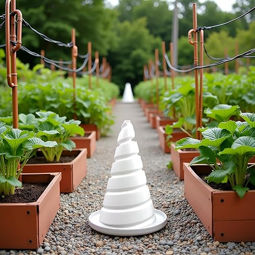 Miniatura 6 de Plantilla de bobinado de bobina blanca para electrocultivo Jardinería Electro Cultura Antena de jardinería de cobre Herramienta de fabricación de