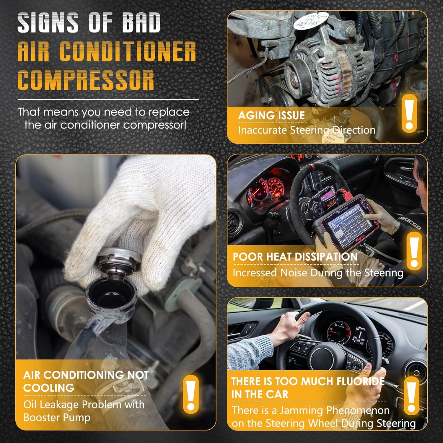 A/C Compressor Air Conditioning Compressor Compatible with Volkswagen Golf Jetta Passat R32 Rabbit 2005-2014 2.5L, Replace Part No. IG567 ​IC77613 97567 CO 4574JC