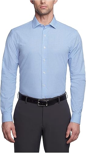 Kenneth Cole Mens Dress Shirt Slim Fit Checks and Stripes (Patterned)