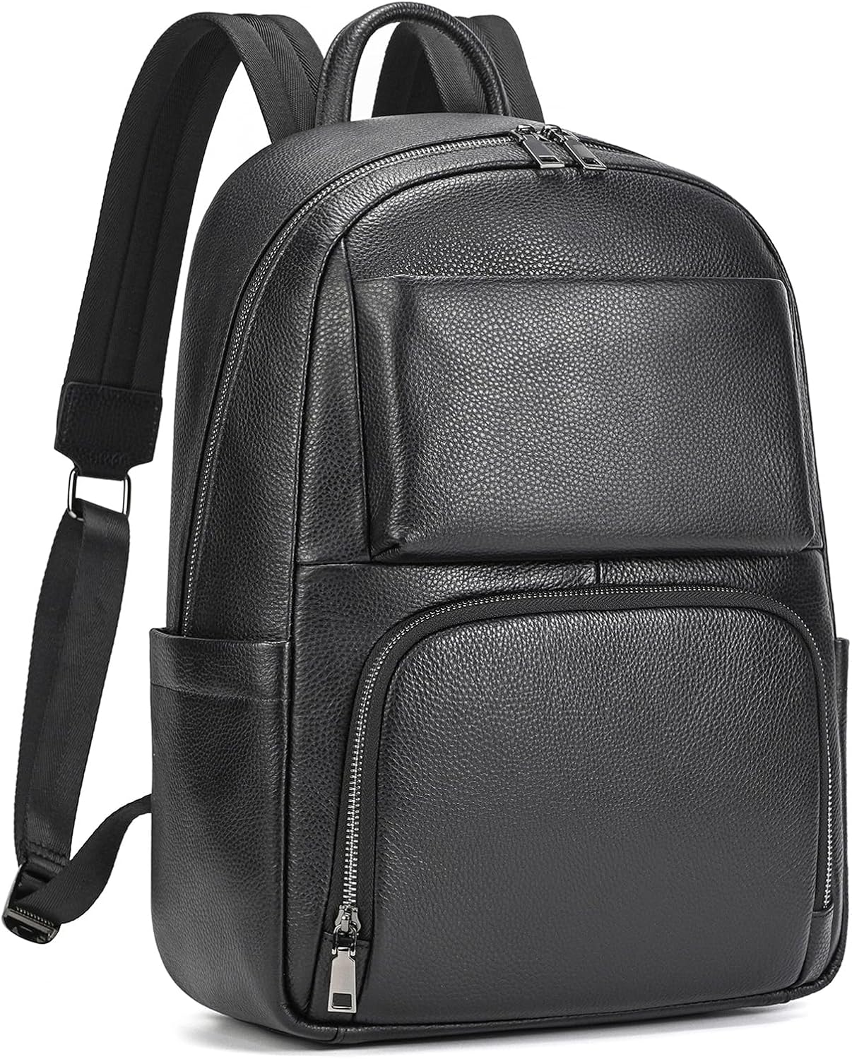 Laptop Leather Travel Backpack For Men Carry On Back Pack For Business Work computer Backpacks Fit 15.6" Laptop