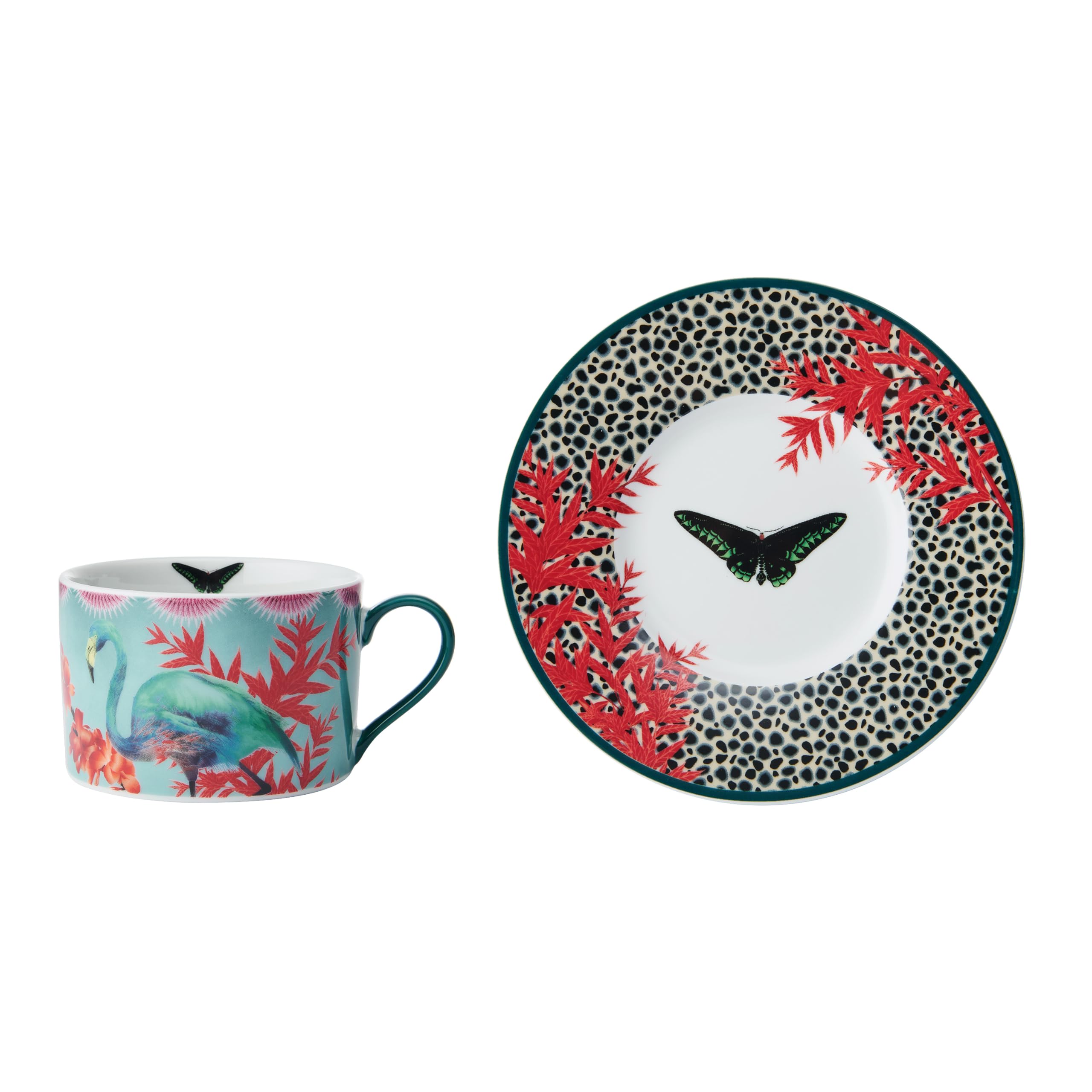MIKASA x Sarah Arnett Porcelain Cup and Saucer Set, 250ml