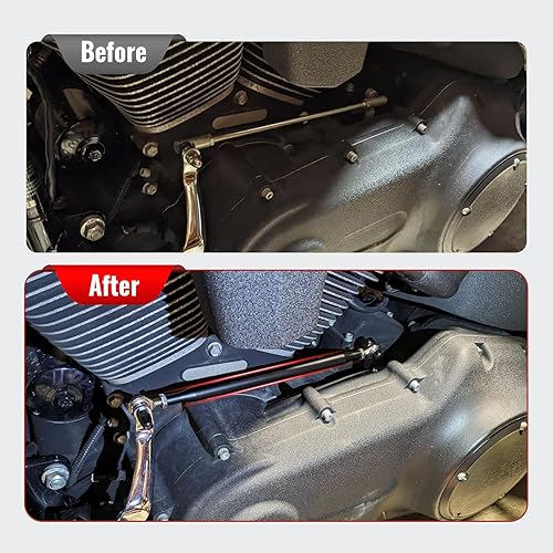 Miniatura 5 de GZYF Varillaje de cambio redondo de motocicleta para Harley Touring Electra Glide FLHT, Road King FLHR, Road Glide FLTR, Street Glide FLHX, Trike