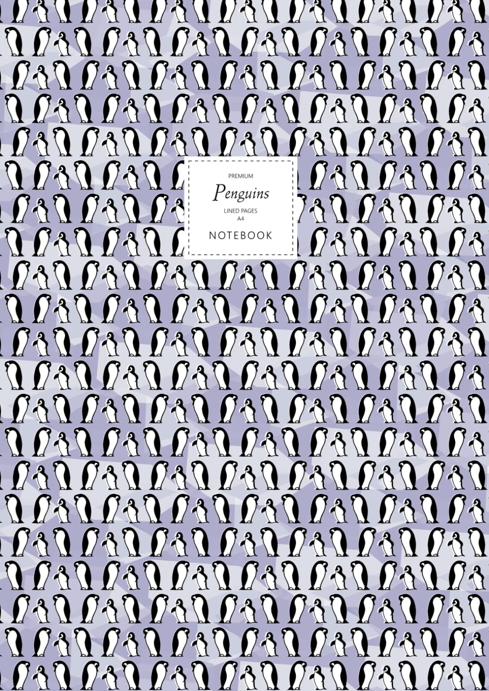 Penguins Notebook - Lined Pages - A4 - Premium: (Violet Edition) Fun notebook 192 lined pages (A4 / 8.27x11.69 inches / 21x29.7cm)