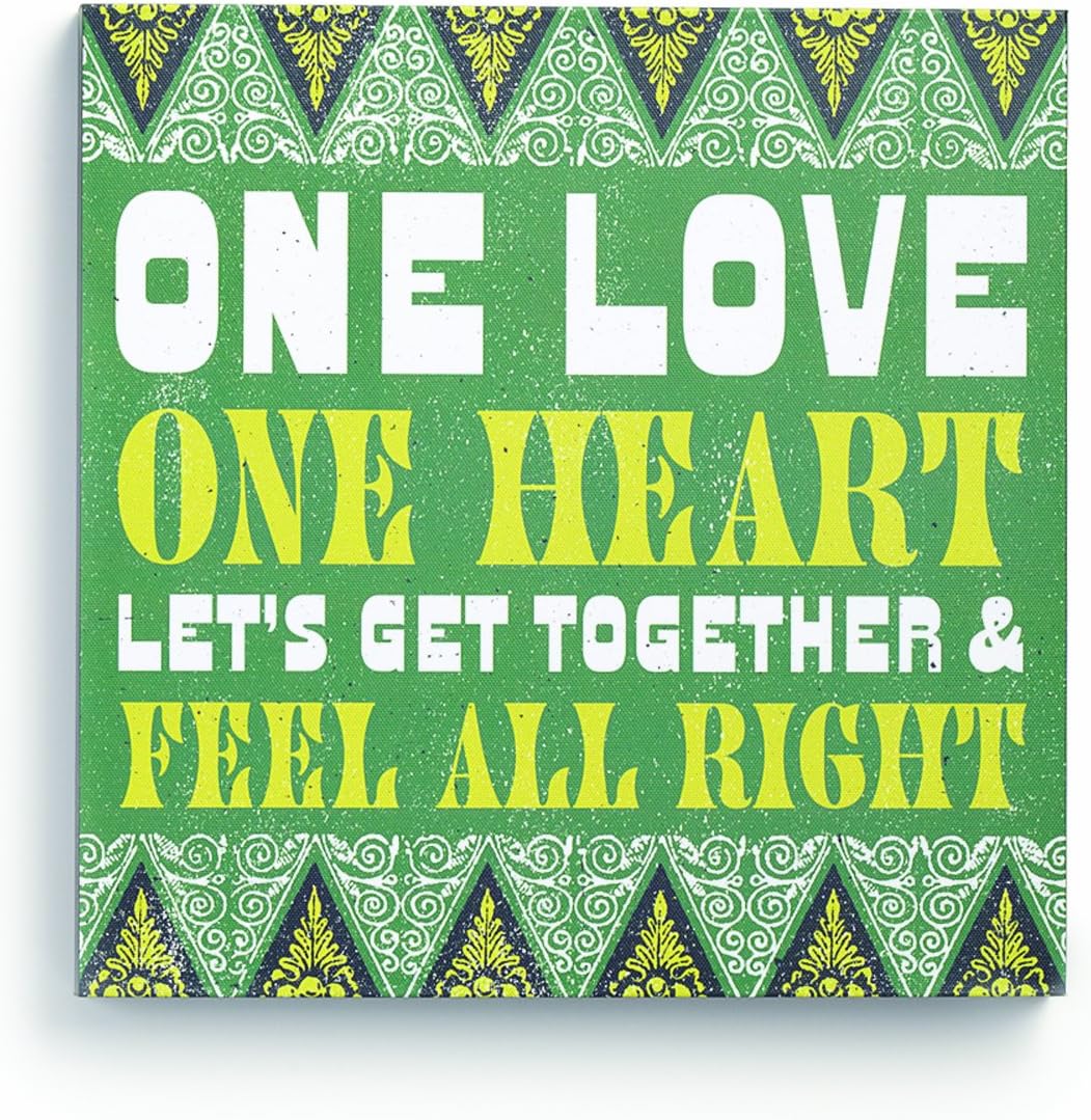 Lyricology One Love One Heart Box Decorative Sign