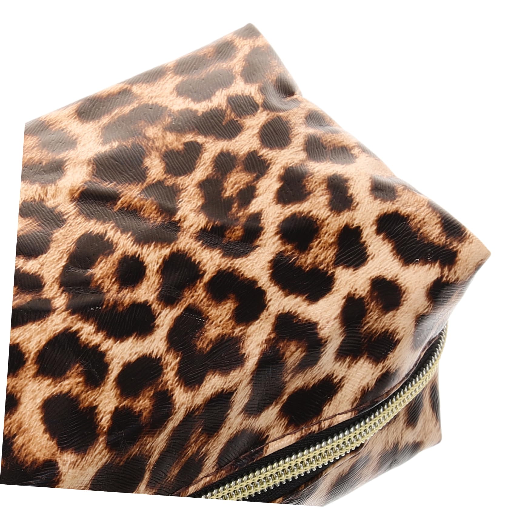 Healeved 6piezas Bolsa De Maquillaje Grande Leopard Pouch Neceser Cosmético Portátil De Capacidad para Cosméticos y Artículos De Aseo Diseño De Negro