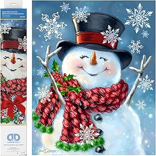 Joyful Jolly Snowman Diamond Painting Kits for Adults - Diamond Art Kits a Relaxing Creative Craft Kit with Dotz Gems 18x14