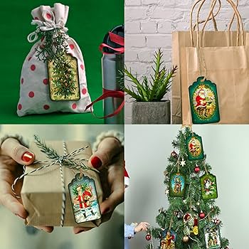 Amazon.com: 100Pcs Christmas Wrapping Paper Vintage Gift
